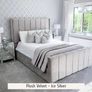 Indiana Panel Wingback Bed Frame With Mattress Opt Image 6