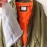 Vintage Y2K Style Bershka MA-1 Bomber Jacket XL Khaki Orange Lined Oversized Streetwear Image 9
