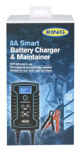 Car / Van Smart battery charger 8Amp including Start / Stop