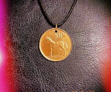 1998 20p Irish Punt Coin Necklace