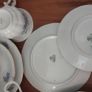 Lovely Vintage Walbrzych, Poland China 19 Piece Teaset for Six in a Beautiful Blue and Purple Floral Pattern Image 7