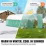Walk-in Tunnel Greenhouse 27.38x9.5x7.38ft Galvanized Frame PE Cover Green Image 6