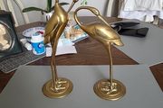 Antique stork ornaments brass