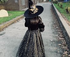 Girl halloween costume witch dress
