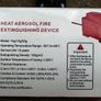 Automatic aerosol cabinet fire suppression device Image 3