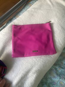 Skinny Dip clutch handbag pink and kiss pattern