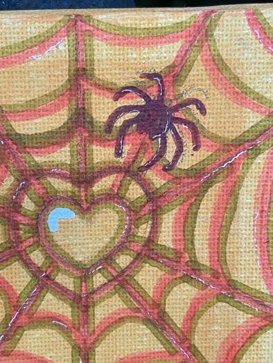 Mini Art - Original Spider Web Art Canvas