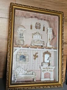 Vintage Dollhouse  Shadow Box