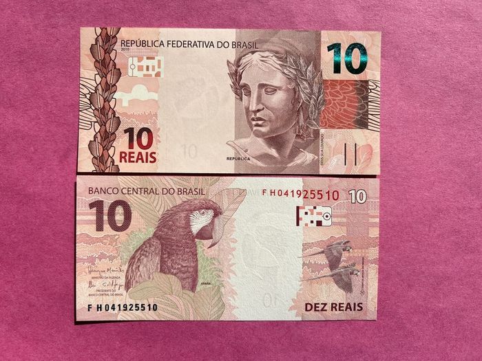Brazil. 10 Reals. 2010 Pick 254c. ( Uncirculated )