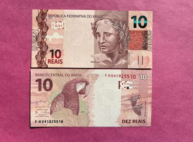 Brazil. 10 Reals. 2010 Pick 254c. ( Uncirculated )