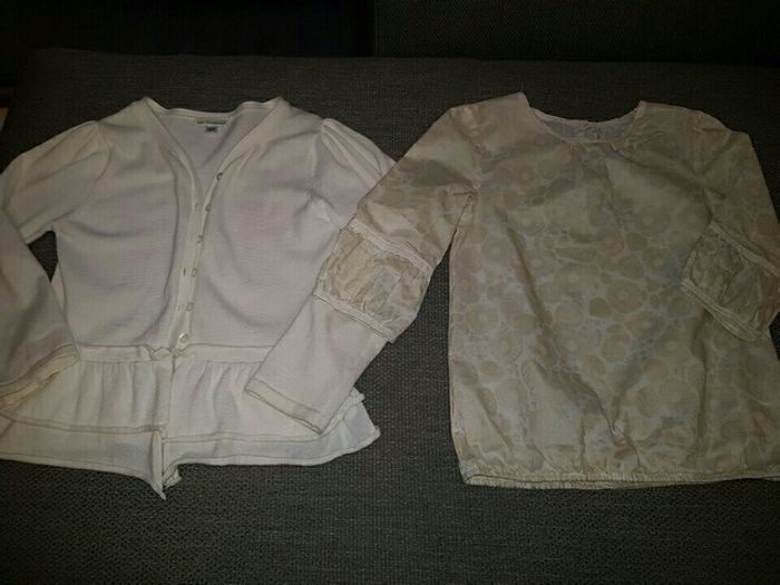 Vertbaudet girls blouse and cardigan set age 6