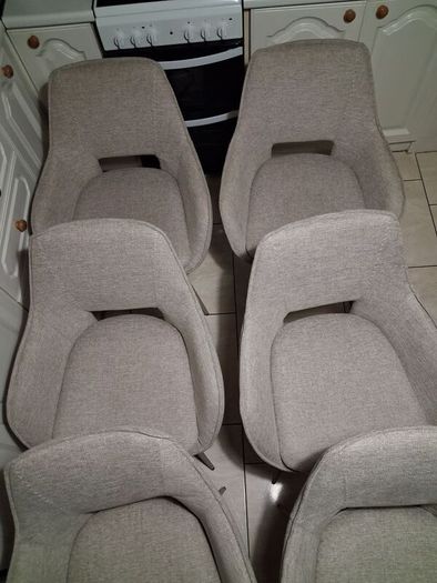 6 Dining chairs, nearly new.