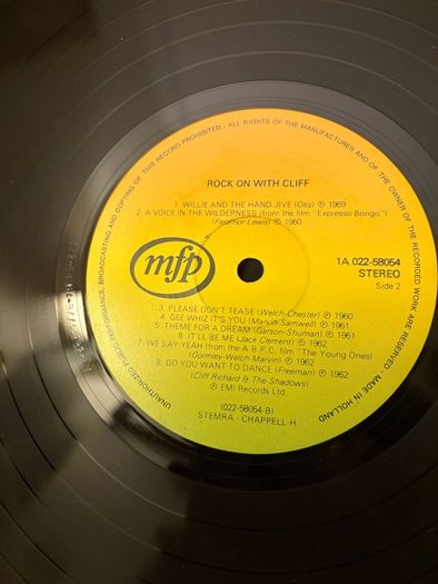 Cliff Richard Rock On With Cliff Dutch Stereo 12inch Vinyl LP 1A 02258054