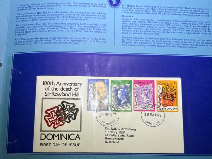Stamps - Sir Rowland Hill 1979 First Day Covers Album - Great Historic Stamps + Europa 79