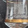 Gold Edged Charles and Diana Royal Wedding 1981 Pair Commemorative Wine Glasses Image 7