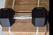 brand new 2x15 kilo hex dumbbells