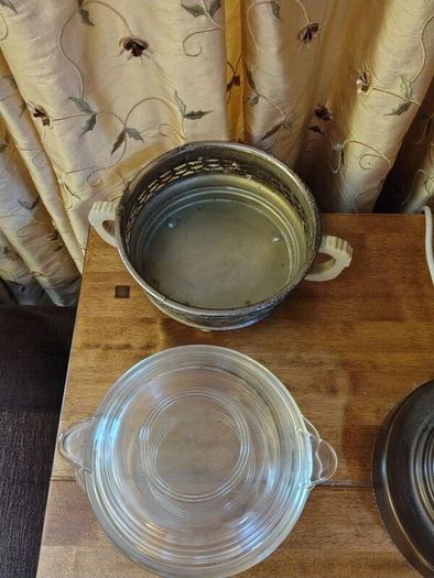 Vintage Casserole Dish and Stand.
