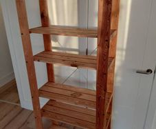 Wooden shelving unit