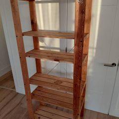 Wooden shelving unit