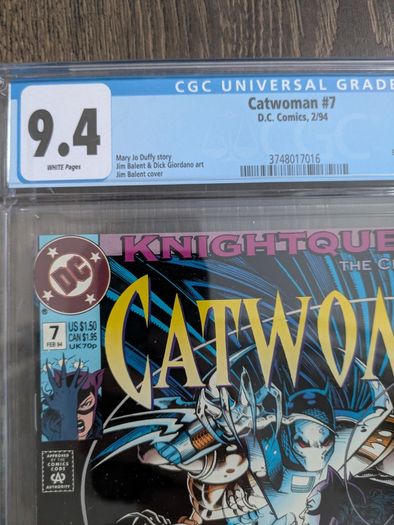 Catwoman Issue 7 and 21 CGC 9.8 Graded Comic Books Batman knightfall knightquest Balent DC