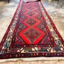 Long Vintage Hamadan Hand Knotted Runner Image 3