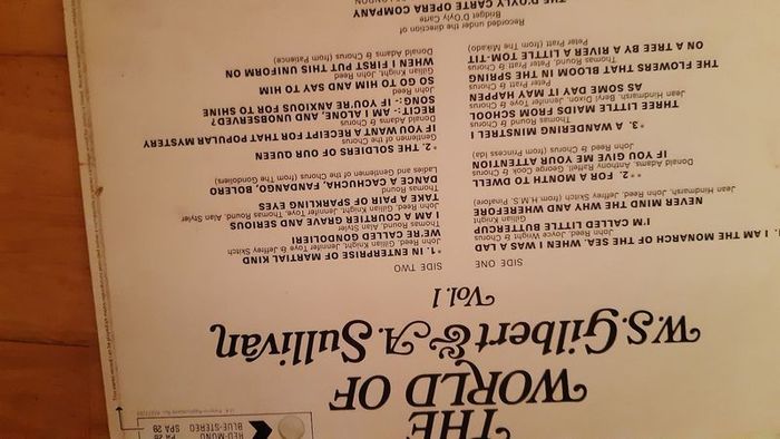 Gilbert and Sullivan records LP Vinyl