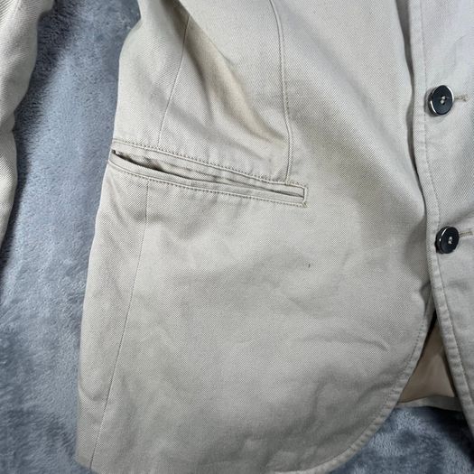 Zara Man Utility Blazer Jacket 48 Beige - Linen Blend- Military Chore Style