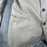 Zara Man Utility Blazer Jacket 48 Beige - Linen Blend- Military Chore Style Image 4