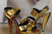 Gold High Heels Size 41
