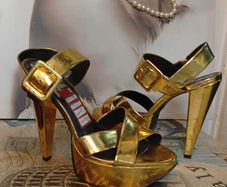 Gold High Heels Size 41