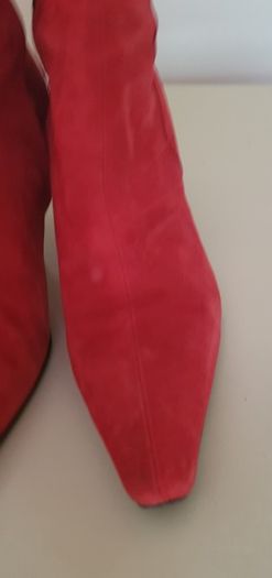 Red Suede Ladies Leather Boots