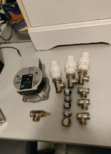 Wilo Para Heating Pump & Underfloor/Radiator Valve Fittings Bundle