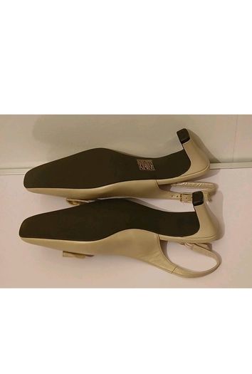 Cefalu ENRO Cream Leather Slingback Shoes EU36 UK3 Bow Kitten Heels BNIB  CAN POST