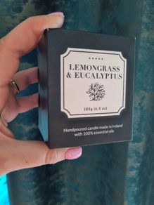 Handpoured Lemongrass & Eucalyptus Candle