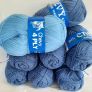New blue wool knitting crochet crafts Image 7