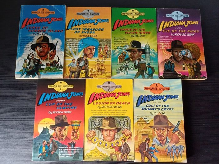 Indiana Jones Find Your Fate Adventure Book Lot 1 - 7