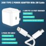 for iPhone Charger Fast Charge, 2Pack PD 20W Fast Apple Charger Cable 2M, iPhone Fast charger Plug with USB C To Lightning Cable for iPhone 14 13 12 11 Pro Max XS XR X 8 7 6 Plus, iPad and iPod Image 6