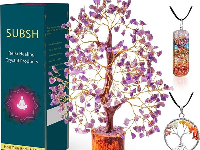 Rose Quartz Crystal - Crystals and Gemstones - Healing Crystals - Bonsai Tree - Money Tree - Tree of Life - Home Decor Accessories - Meditation Accessories (FREE POSTAGE)