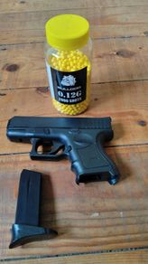 Plastic spring loaded bb gun