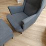 IKEA STRANDMON Wing Chair & Footstool Image 2
