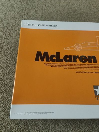 Tamiya 1/12 McLaren M23 1974 Formula 1. E.Fittipaldi/D.Hulme. 12045 limited edition.