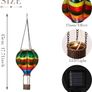 Garden Ornaments Outdoor, 45CM Realistic Flame Hot Air Balloon Solar Garden Light, Hanging Colorful Glass Effect Solar LED Balloon Lantern, for Balcony & Tree, Gifts for Women Image 7