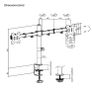 Brand-new Dual Monitor Desk Mount Clamp DM1200H Dual stand Image 7