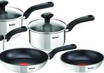 5 Piece, Comfort Max, Stainless Steel, Pots and Pans, Induction Set, Silver