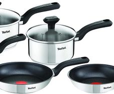 5 Piece, Comfort Max, Stainless Steel, Pots and Pans, Induction Set, Silver