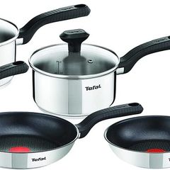 5 Piece, Comfort Max, Stainless Steel, Pots and Pans, Induction Set, Silver
