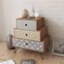 Nightstand with 3 Drawers Brown Image 5