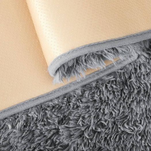 NEW SALE | Rugs Living Room - Grey Area Rugs for Bedroom Non-Slip - Modern Super Soft Fluffy Shaggy Thick Pile Small Rug Non-Shedding, 50cm x 80cm