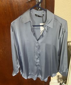 zara satin shirt