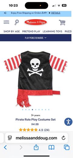 Melissa & Doug Pirate Costume